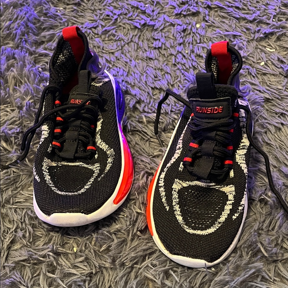 Kids Black and Red Sneakers
